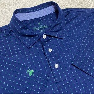 Brooks Brothers Polo Men’s Large Performance Series Blue All over print Golf